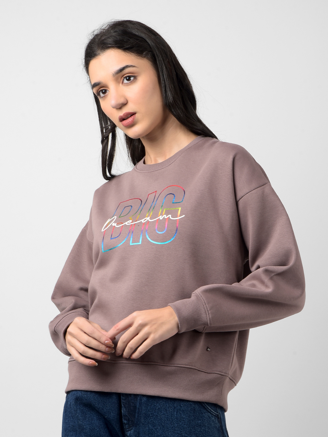 Numero Uno Women Typography Purple Sweat Shirt